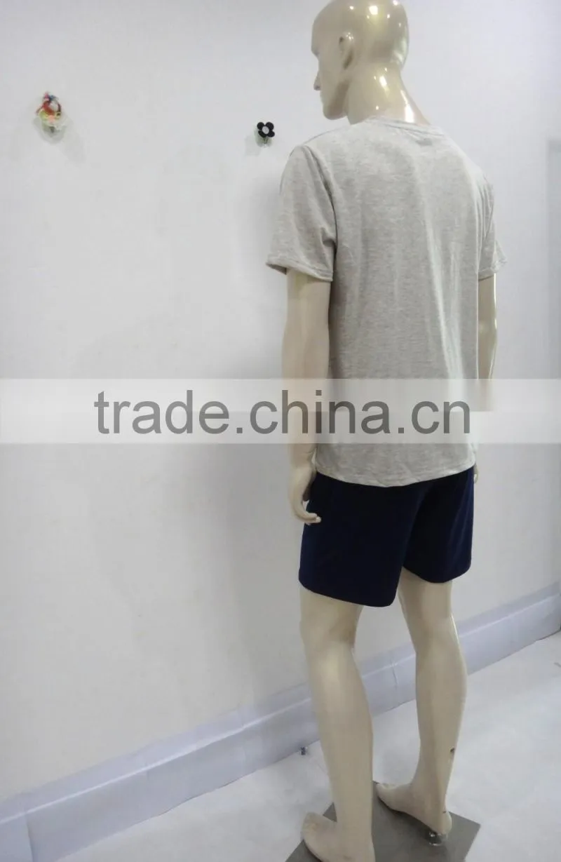 Leisure personality letter top with comfortable cool shorts pajamas men