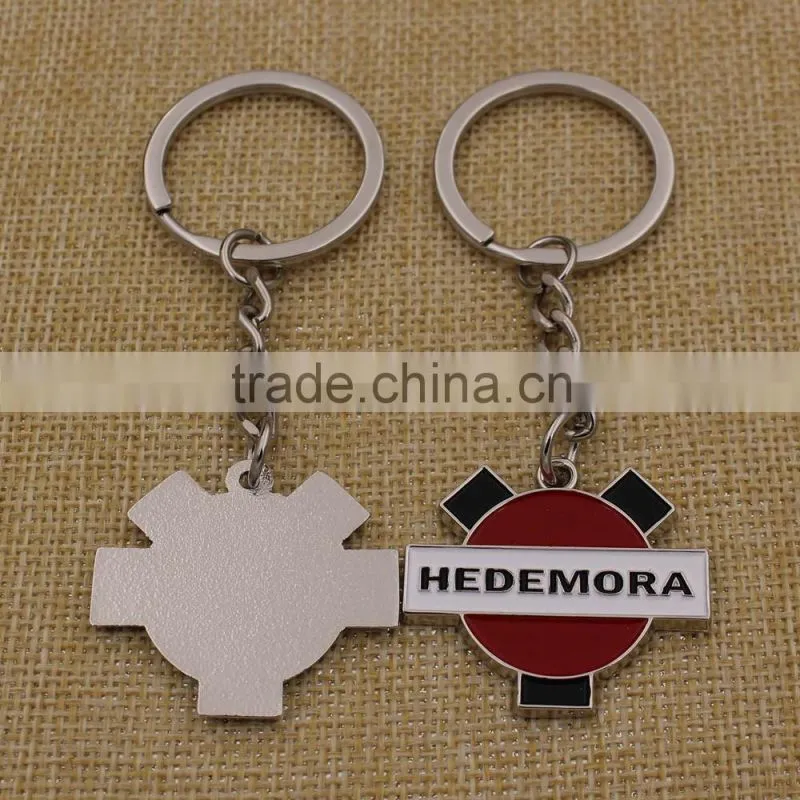 custom shape color filled superman engraved metal keychain