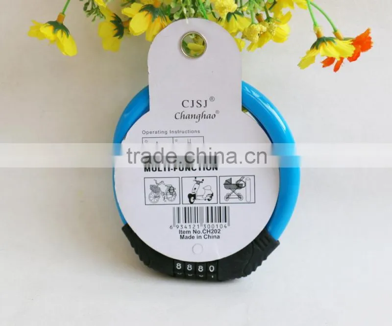 hot sale 4 digit combination safe bicycle lock supplier factory