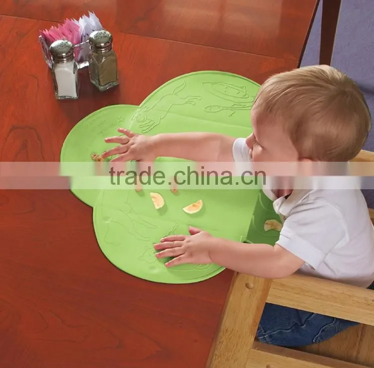 Custom Table Mat Dish Mat Silicone Placemat for Kids