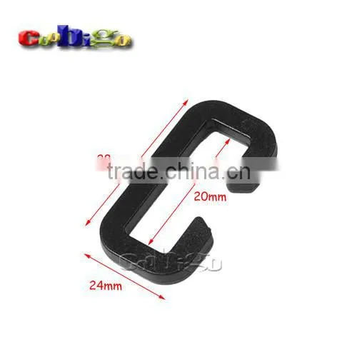 Looploc Plastic Rectangular Ring Buckle for Straps Bags Backpack #FLC442-20B/25B/32B/38B/50B