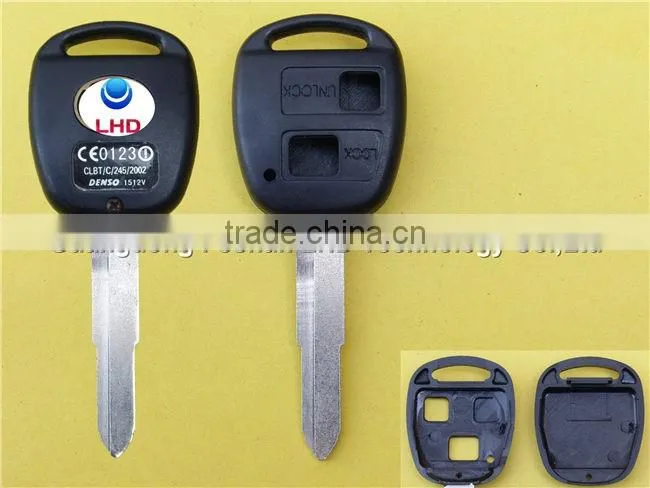 Promotion! 2 buttons key blanks wholesale car key cover for Toyota