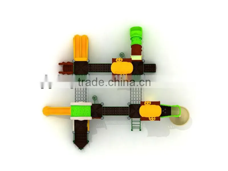 Factory price Nursery School Kids Outdoor Plastic Slide with EN1176 TUV certificate approved For sale LE.LL.006