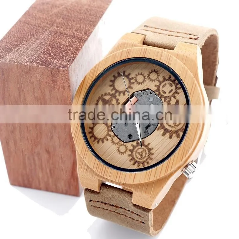 vages wood watch display quartz leather retail wooden watches