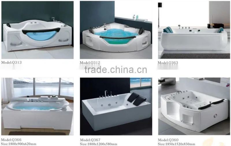 High Quality America Standard Enameled Freestanding Deep Cast Iron Bathtub Q119