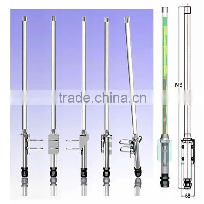 ISO9001:2008 470-862MHz Fiberglass Antenna 9dBi UHF Antenna Omni-directional UHF Fiberglass Antenna