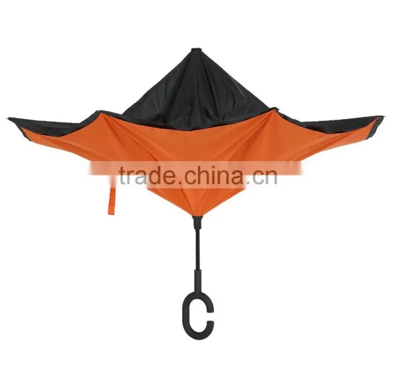 Inside Out Inverted Upside Down Double layers Windproof Umbrella