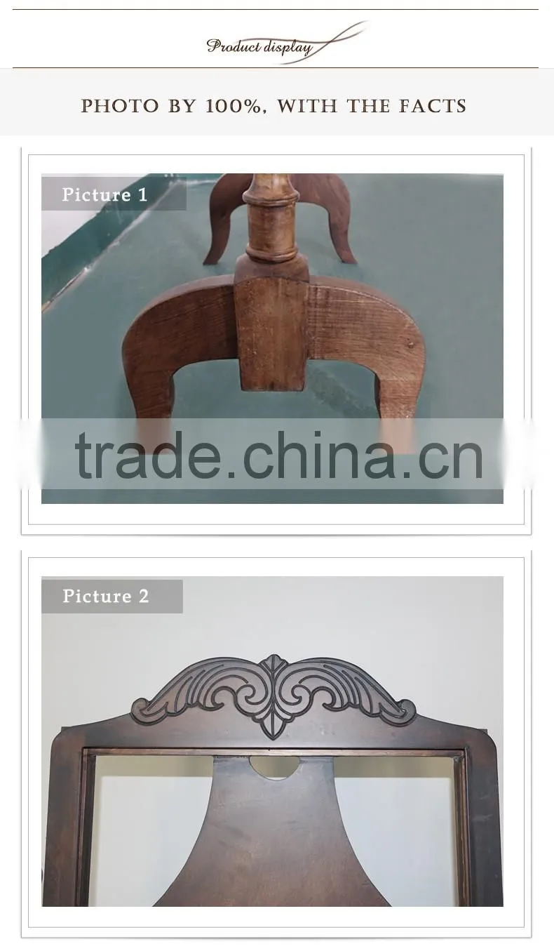 Brown Birch Carving Design Two-Side Pop Floor Poster Stand Display