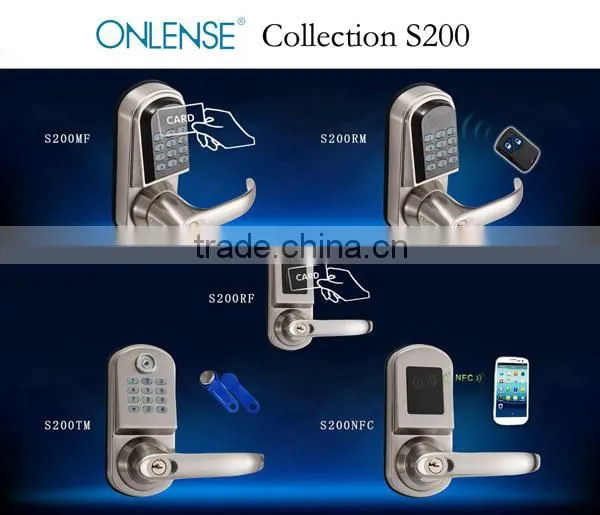High safety automatic mobilephone nfc door lock manufacturer since 2001