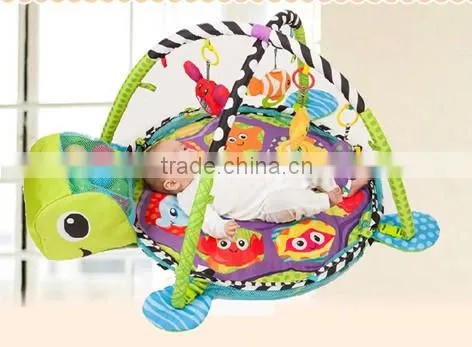 Cute turtle waterproof soft animal plush baby play mat