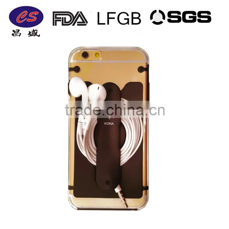 silicone rubber credit card holder for cellphone