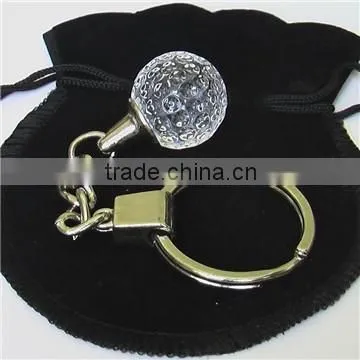 Crystal ball Led crystal light keychain 3d laser engraved keychain