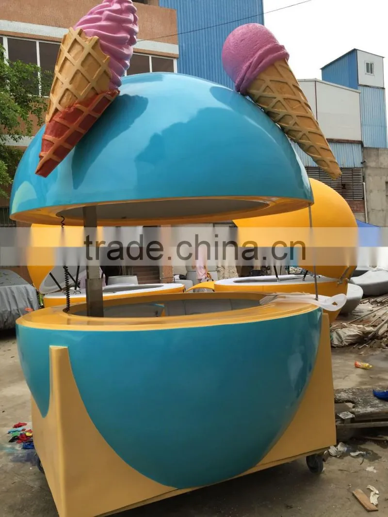 ice cream shop kiosk with fashionable design for promotions, shopping mall, beaches