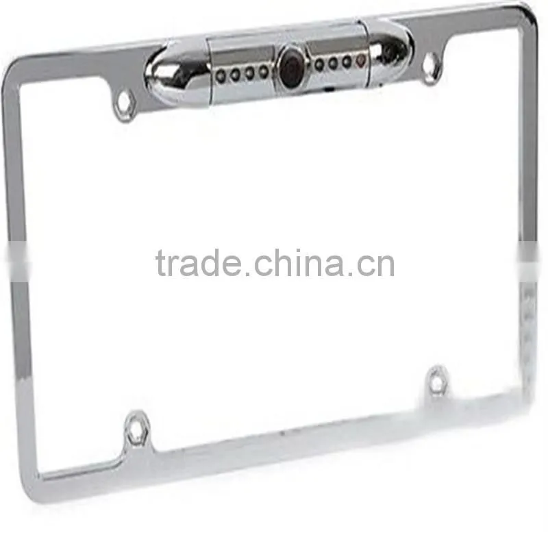 170 degree Viewing Angle Universal 8 IR LED Car License Plate Frame Mount Rear View Camera (Black or Silver )