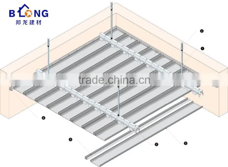 Aluminum windproof 85U-shaped strip metal ceiling