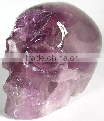 Natural Artistic Amethyst Skull