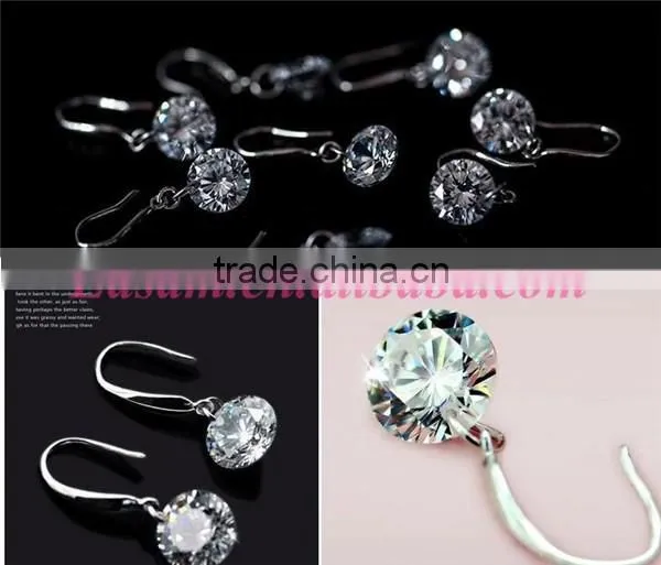 Fashion silver earring,new models zircon earrings