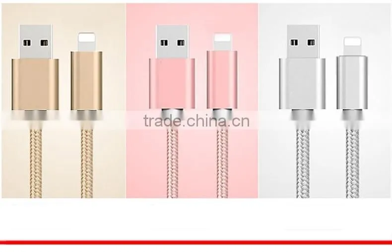 Nylon Braided high speed usb data cable for iphone 8Pin usb cable
