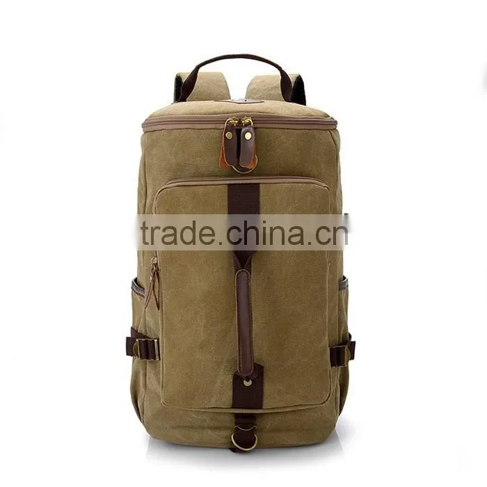 Large Capacity Daily Backpack for Men Travel Hiking Canvas Backpack Bag