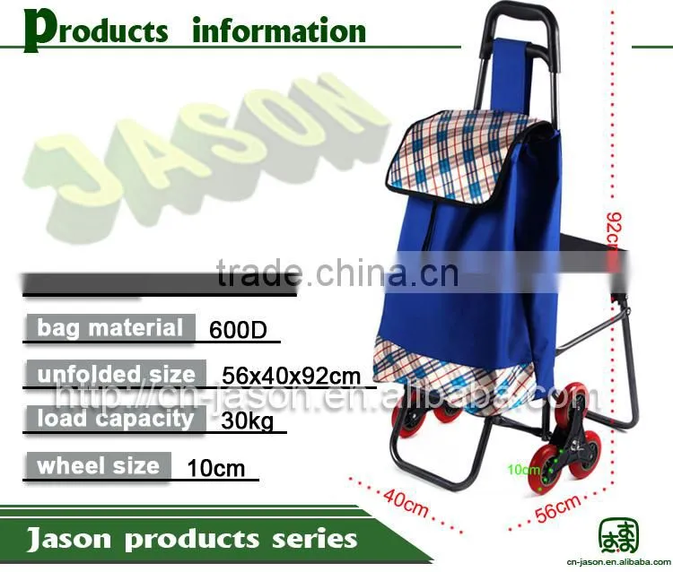 very popular foldable trolley shopping bags wholesale C3D-PU