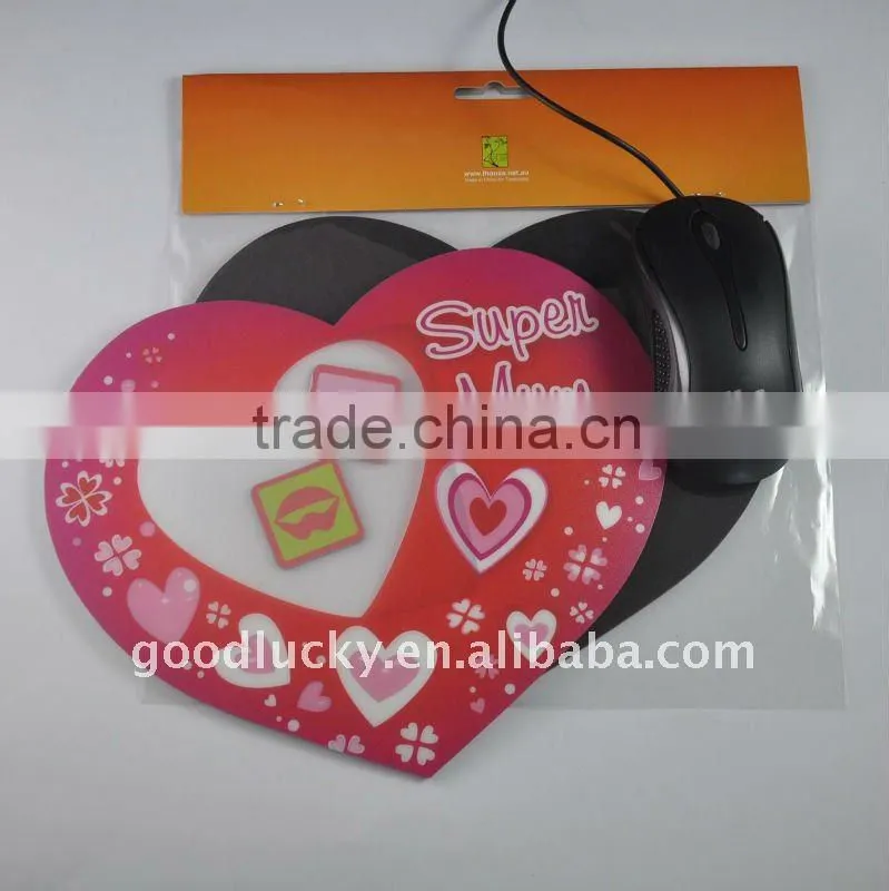 Heart shape gift EVA photo mouse pad for promotion
