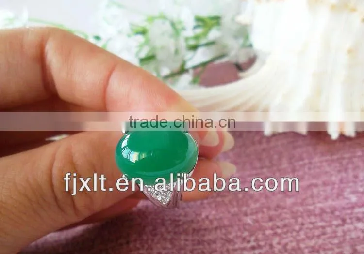 Hot Sale Custom Design 925 Sterling Silver Chalcedony Finger Ring