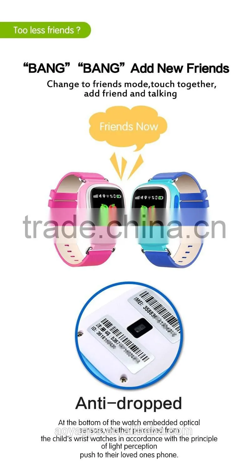 Wholesale GPS Tracker Kids Watch Phone GSM SOS Button Pedometer Touch Screen