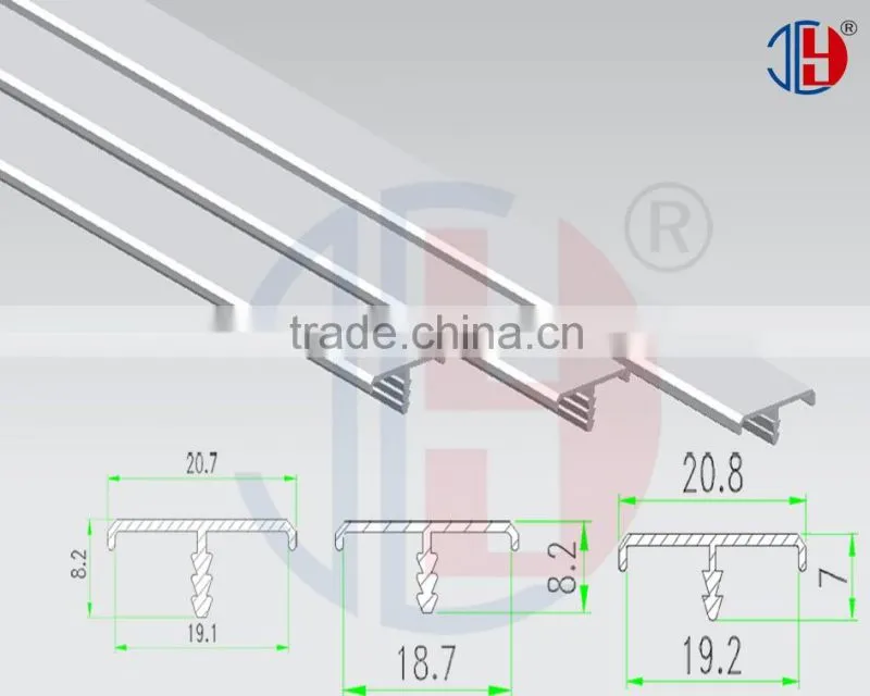 Good Quality vertical and horziontal aluminum edge profile with anodized extrusion aluminum profile in aluminum profile