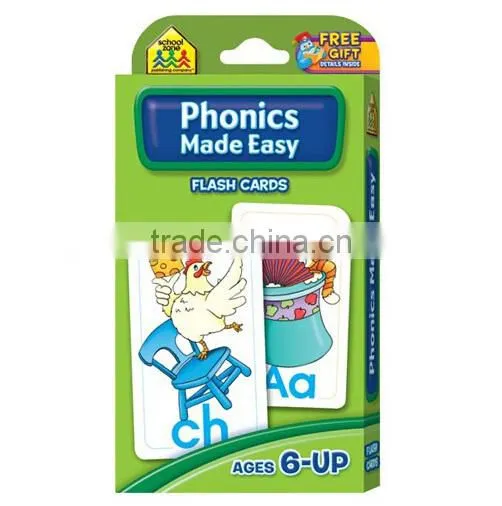 Child learning flash card printing