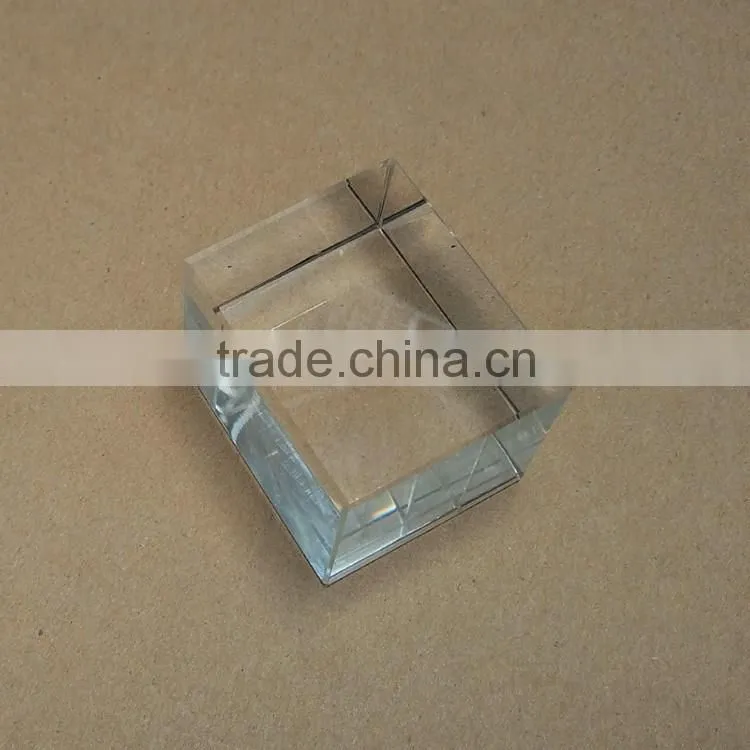 cheap square good clear crystal glass block on hot sale
