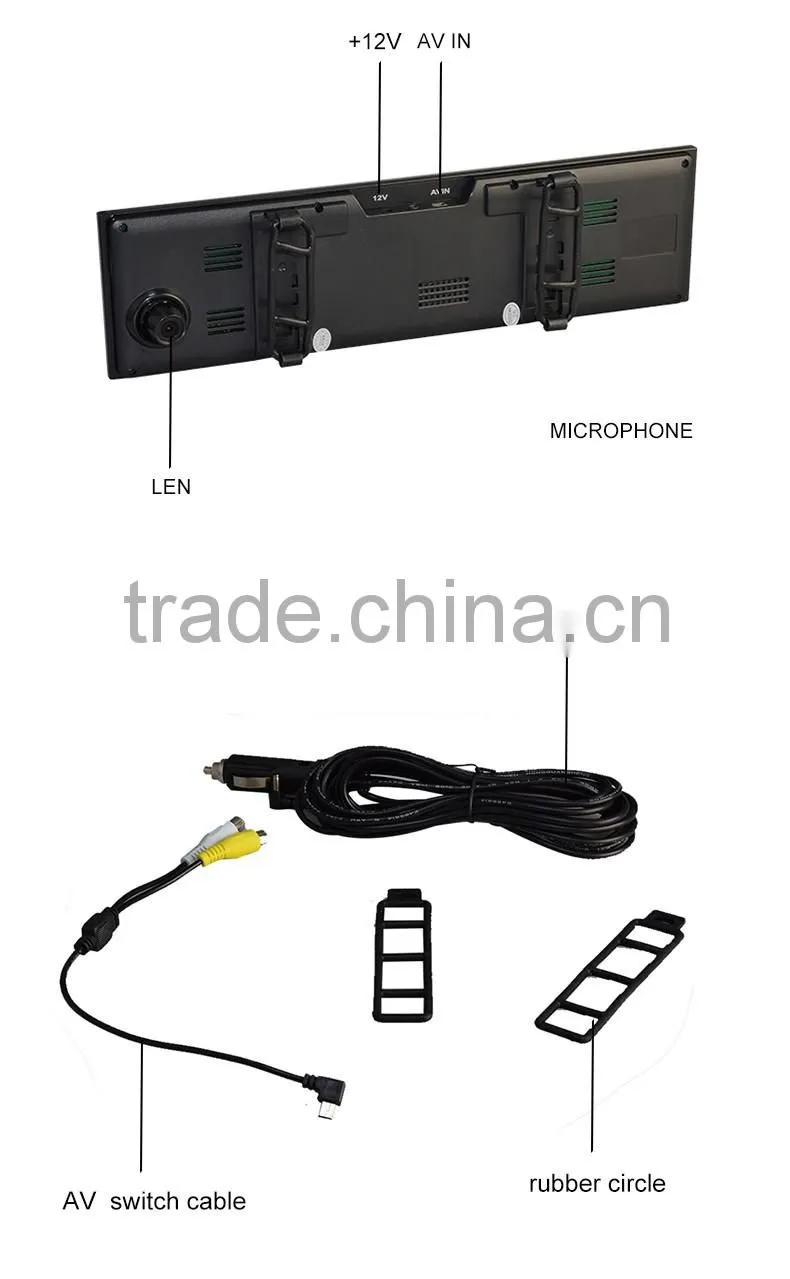 4.3 inch car rearview mirror dvr for bmw car rearview mirror dvr