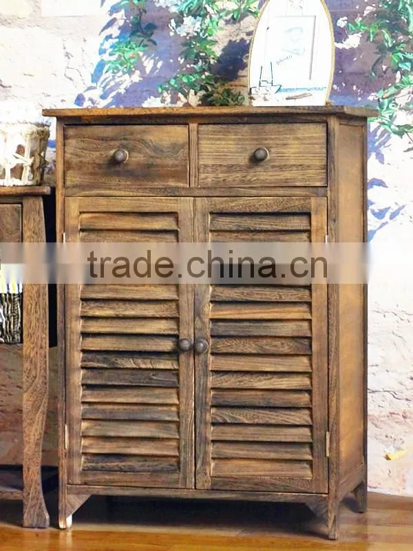 French style living room cabinet antique white solid wood sideboard popular design