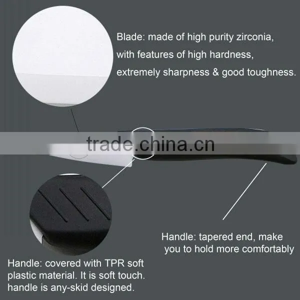 White blade 3-in ceramic parer for daily life