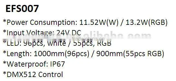 IP66 Waterproof DMX512 Control profile pvc