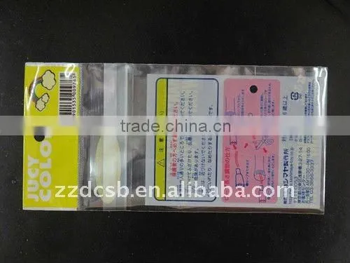 colored bopp plastic bag with header card
