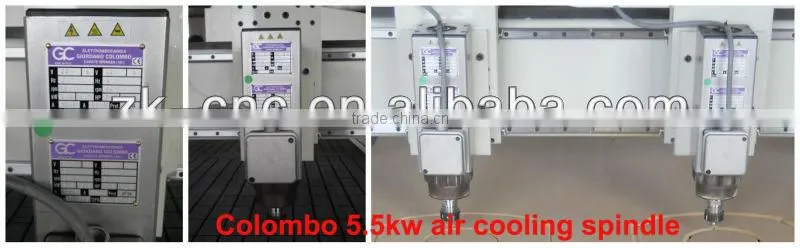 CNC Carving Machine With 2 Air Cooling Spindles/Vacuum Table/DSP Control ZK-1325-2