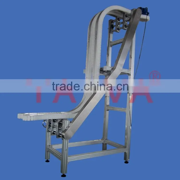 material lifting conveyor for bottle and carton lifting