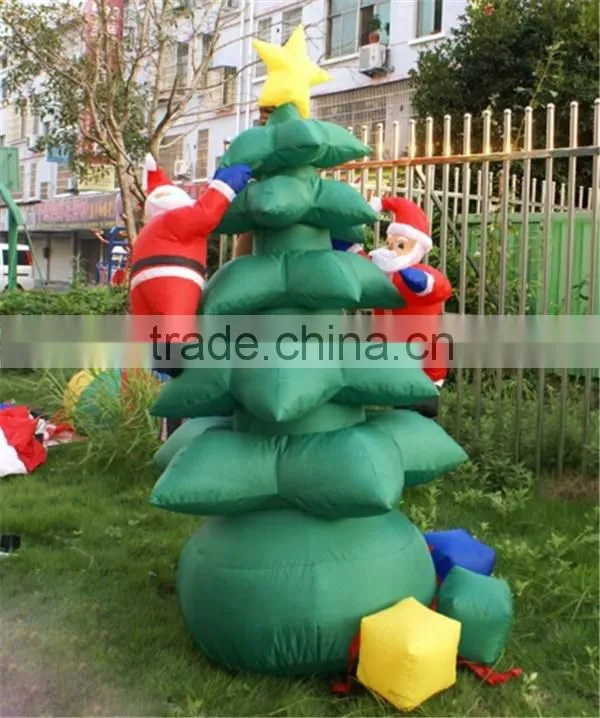 outdoor inflatable Christmas tree/inflatable Christmas snowing tree for garden decoration/party