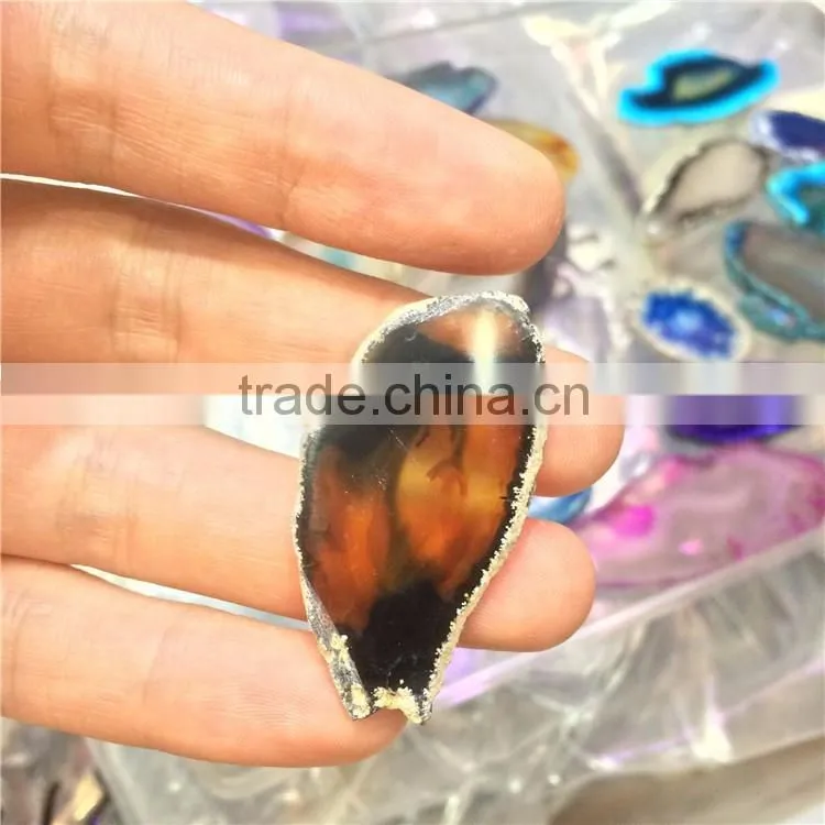 Natural Colorful Agate Slices Wholesale Crystal Ornaments