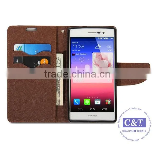 C&T Fashion new product customized flip case for huawei p7