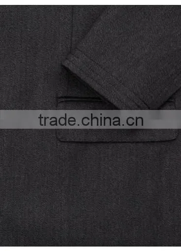 2015 new style 100% cashmere classic dark grey coats for men