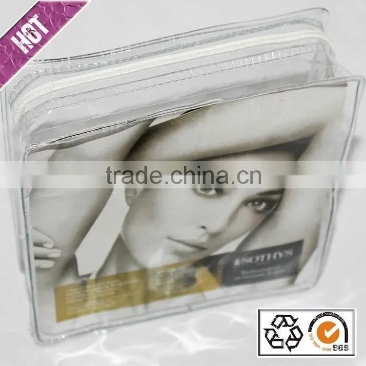 Fashion Cheap Cosmetic PVC bags Waterproof Heat Pressing Clear PVC Zipper Bag Customized Logo Dry Bags