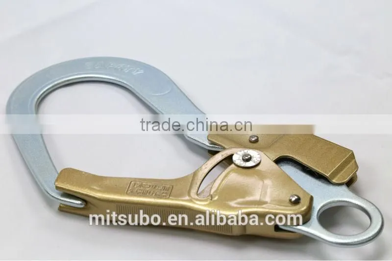 Silver&Gold Fall Arrestor Metal Safety Harness Forged Taiwan Rope Hook