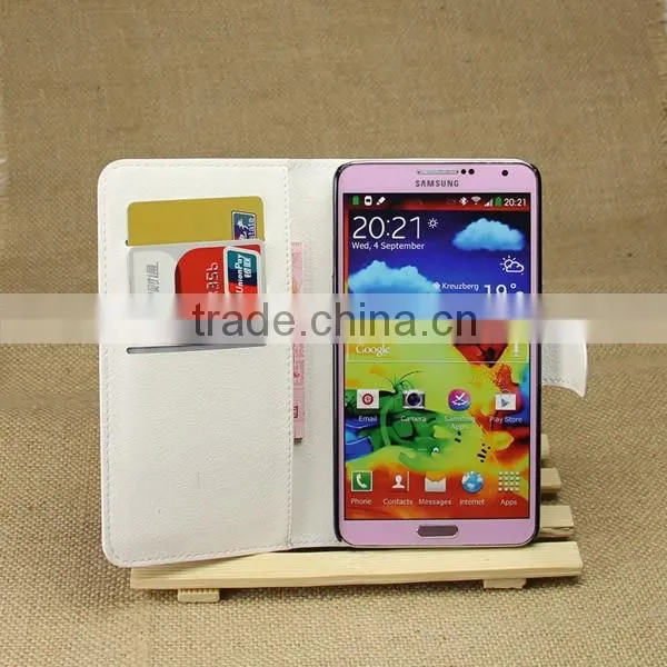 Wholesale Folio Stand Case for Samsung GALAXY Note3 N9000 PU Leather Flip Cover with Wallet