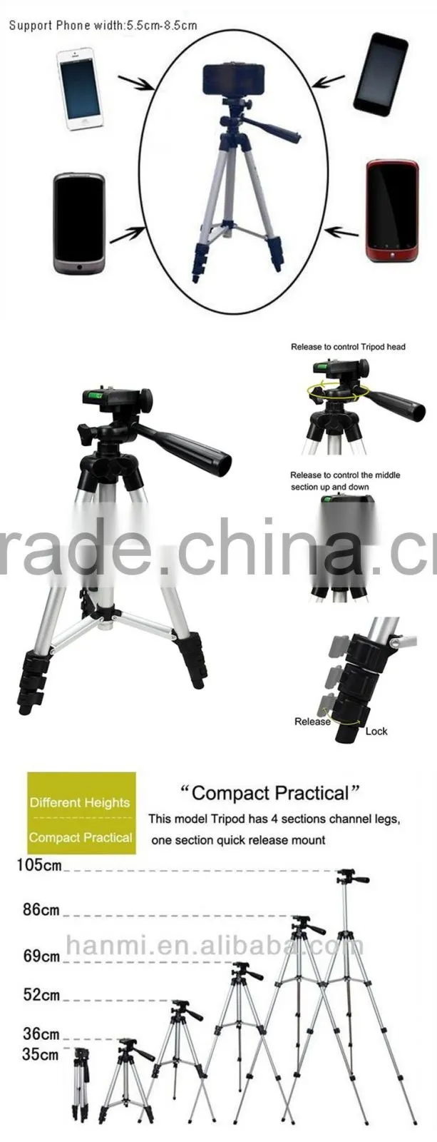 Flexible Metal Hot Selling Photographic Tripod