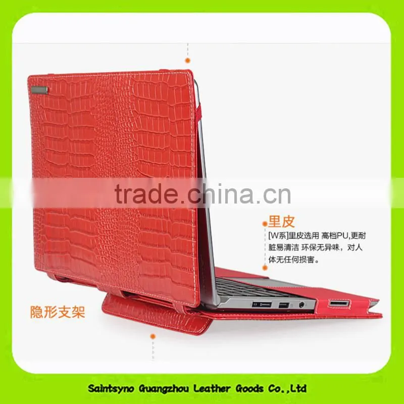 15641 Newest custom Alligator leather smart cover for tablet