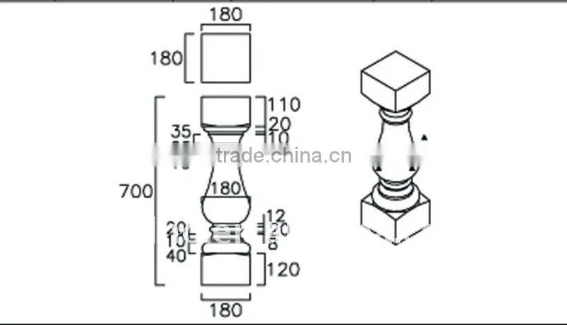Cheap stone balustrade design
