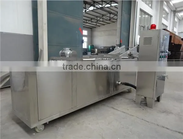 Fully automatic meat shape, batter and bread coated, frying shrimp and Squid Rings processing line