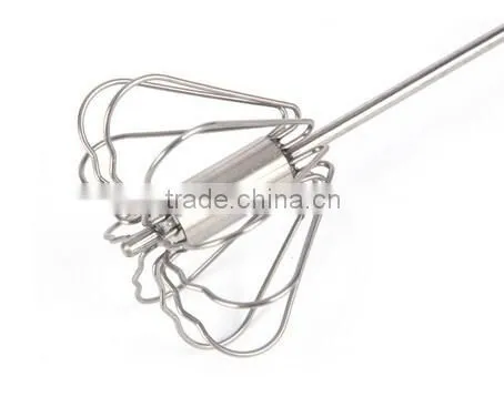 Stainless steel miracle whisk tools rotating egg whisk egg beater frother milk