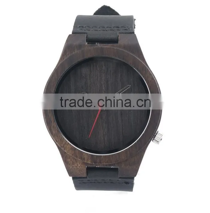 Eco-friendly handmade genuine men wrist watch sandalwood quartz watches
